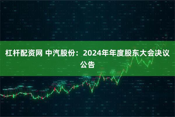 杠杆配资网 中汽股份：2024年年度股东大会决议公告